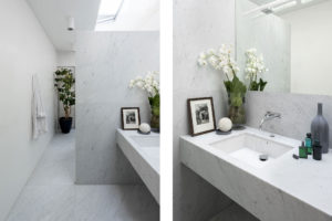bathroom in the concrete and minimalist villa of Rosalba Piccinni Photographer Maria Teresa Furnari
