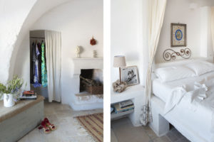 Bedroom and wardrobe detail at Masseria Potenti in Puglia Photographer Maria Teresa Furnari