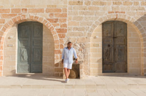 Portrait of the owner of the boutique hotel Masseria Trapanà in Puglia Photographer Maria Teresa Furnari