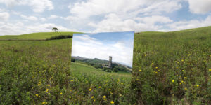 Silos reflected in a mirror one of the photo of the project Ecomostro tour Photographer Maria Teresa Furnari
