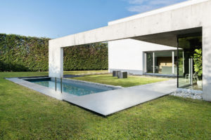 Swimming pool in the concrete and minimalist villa of Rosalba Piccinni Photographer Maria Teresa Furnari