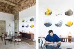 Living room details of Casa Canvas, a gallery for young designers created
