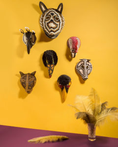 Still Life of tribal maskes for the E-commerce of Funky Table Photographer Maria Teresa Furnari