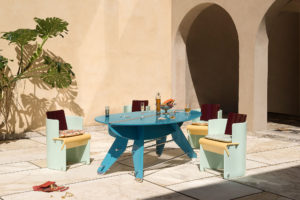 Table and Chairs Supernova Collection of Derek Castiglioni Photographer Maria Teresa Furnari
