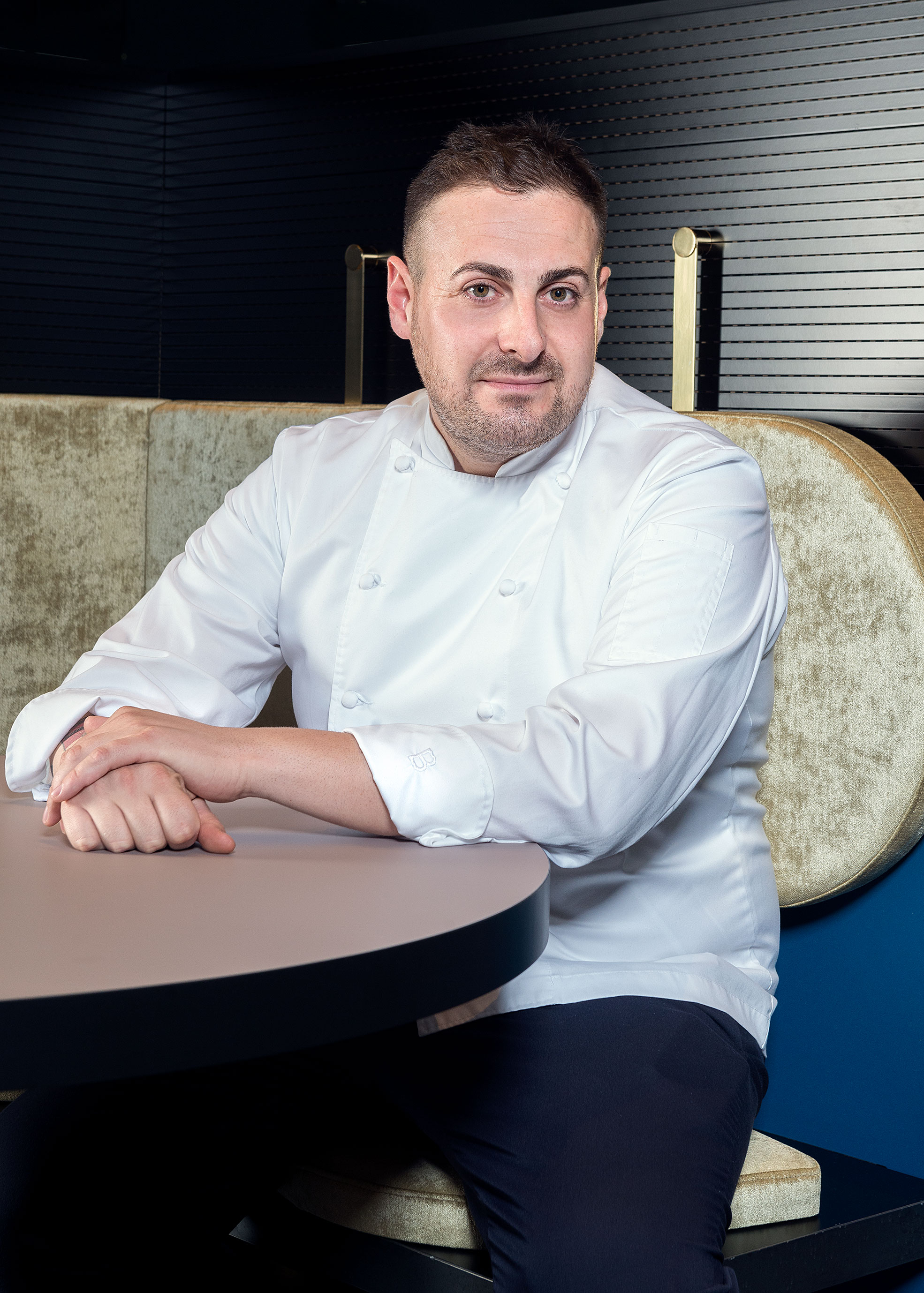 Portrait of Chef Luca La Peccerella, at Il Memorabilia Restaurant